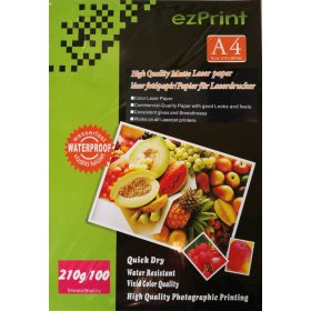 Fotópapír A4 100lap 210g fényes lézer nyomtatóhoz