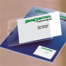   Névjegytartó zseb, öntapadó, oldalt nyitott, 95x60 mm, 3L