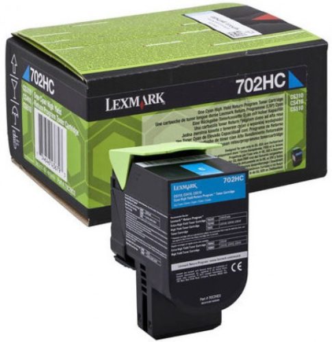 Lexmark 70C2HC0 (702HC) toner Cyan 3K (Eredeti) CS310/410