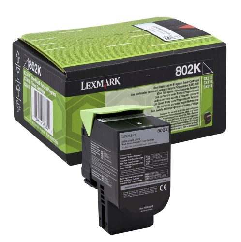 Lexmark 802K Toner Black 1K (Eredeti) 80C20K0
