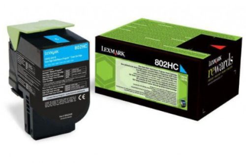 Lexmark 802HC Toner Cyan 3K /o/ 80C2HC0