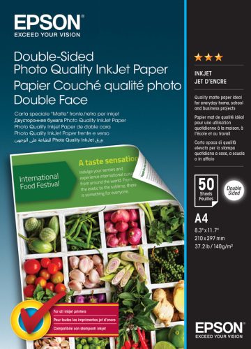 Epson A/4 Kétoldalas Fotópapír 50lap 120g