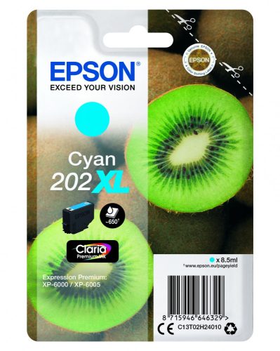 Epson T02H2 Patron Cyan 8,5ml XL (Eredeti)