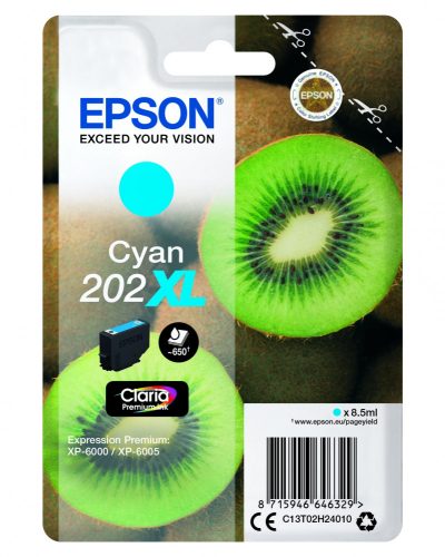 Epson T02H2 Patron Cyan 8,5ml XL (Eredeti)