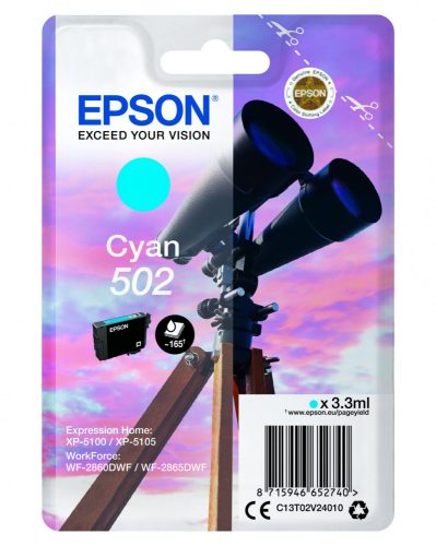 Epson T02V2 Patron Cyan 3,3ml (Eredeti)
