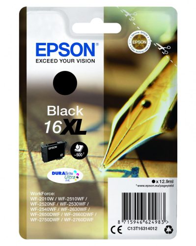 Epson T1631 Tintapatron Black 12,9ml No.16XL