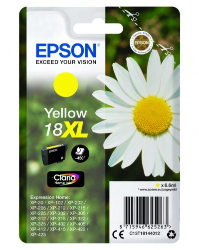 Epson T1814 Patron Yellow 6,6ml 18XL (Eredeti)
