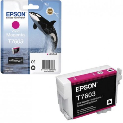 Epson T7603 Patron Magenta 26ml (Eredeti)