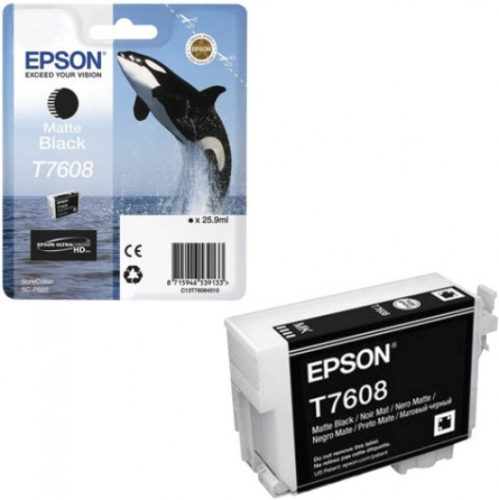 Epson T7608 Patron Matt Bk 26ml (Eredeti)