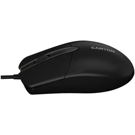 Egér, vezetékes, optikai, USB, CANYON "M-5", fekete