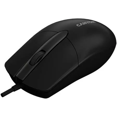 Egér, vezetékes, optikai, USB, CANYON "M-5", fekete