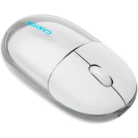 Egér, vezeték nélküli, dual-mode kapcsolat, optikai, CANYON "OnClick 24", fehér