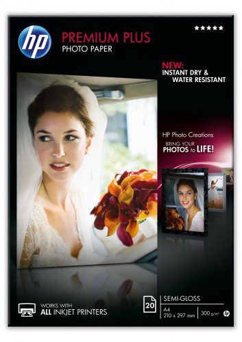 HP A/4 Prémium Plus Félfényes Fotópapír 20lap 300g (CDH)