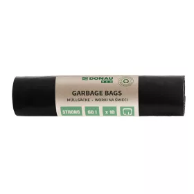  Szemeteszsák, extra erős, 60 l, 10 db, 30 µ, DONAU "Eco", fekete