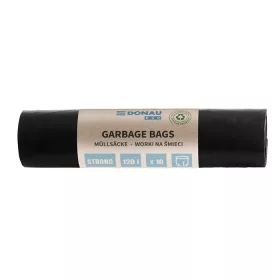   Szemeteszsák, extra erős, 120 l, 10 db, 35 µ, DONAU "Eco", fekete