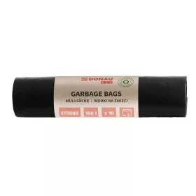   Szemeteszsák, extra erős, 160 l, 10 db, 70 µ, DONAU "Eco", fekete