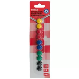 Mágneskorong, 15 mm, 10 db, OFFICE PRODUCTS, vegyes színek