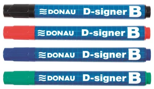 Táblamarker, 2-4 mm, kúpos, DONAU "D-signer B", kék
