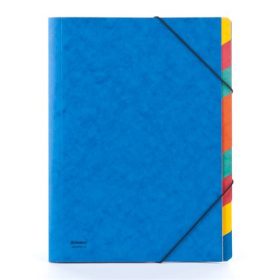Gumis mappa, karton, A4, regiszteres, 9 részes, DONAU, kék