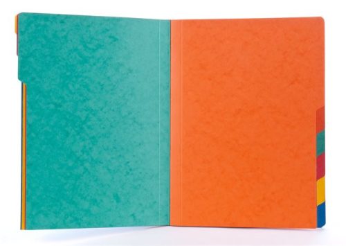 Gumis mappa, karton, A4, regiszteres, 9 részes, DONAU, kék