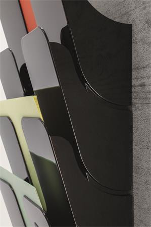 Prospektustartó, fali, álló, A4, DURABLE "FLEXIPLUS 6", fekete