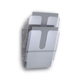   Prospektustartó, fali, álló, A4, DURABLE "FLEXIPLUS 2", átlátszó