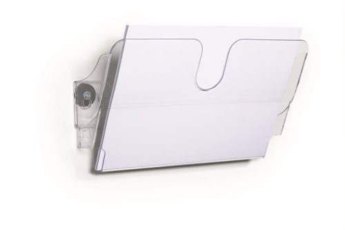 Prospektustartó, fali, fekvő, A4, mágneses, DURABLE "FLEXIPLUS", áttetsző