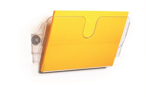 Prospektustartó, fali, fekvő, A4, mágneses, DURABLE "FLEXIPLUS", áttetsző