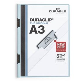   Gyorsfűző, klipes, A3, DURABLE "DURACLIP® 60", kék