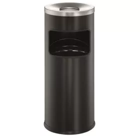   Tűzálló szemetes, kerek, hamutartóval, DURABLE "Safe", fekete