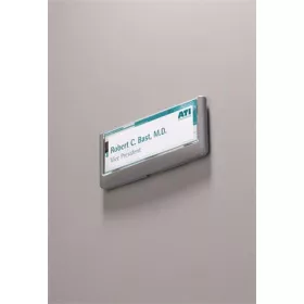   Információs tábla, 149x52,5 mm, DURABLE "CLICK SIGN", szürke