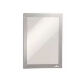   Infokeret, A5, öntapadó háttal, mágneses előlappal, DURABLE "DURAFRAME", ezüst-ezüst