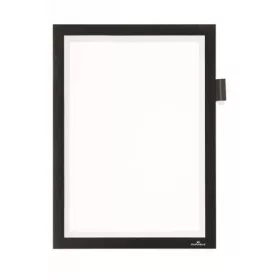   Mágneses tasak, A4, öntapadó, jegyzetelhető, DURABLE DURAFRAME® "NOTE", fekete