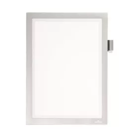   Mágneses tasak, A4, öntapadó, jegyzetelhető, DURABLE DURAFRAME® "NOTE", ezüst