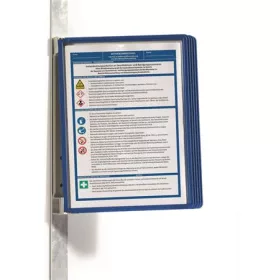   Bemutatótábla tartó, fali, mágneses, 5 db bemutatótáblával, DURABLE "VARIO® 5 MAGNET", sötétkék