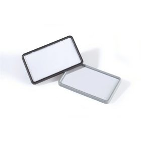 Névkitűző, mágnessel, 75x40 mm, DURABLE, fekete