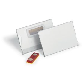   Névkitűző, mágnessel, elfordulásgátlóval, 90x54 mm, DURABLE