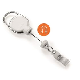   Azonosítókártya-tartó, kihúzható, patentos, DURABLE "Extra strong", fehér