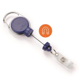  Azonosítókártya-tartó, kihúzható, patentos, DURABLE "Extra strong", sötétkék