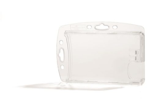 Azonosítókártya-tartó, 2 kártyához, zárt, DURABLE "ENCLOSED", áttetsző