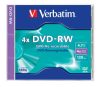 DVD+RW lemez, újraírható, 4,7GB, 4x, 1 db, normál tok, VERBATIM