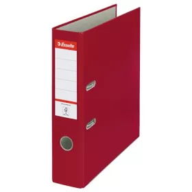   Iratrendező, 75 mm, A4, PP/karton, élvédő sínnel, ESSELTE "Economy", bordó