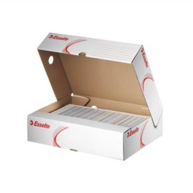   Archiválódoboz, A4, 80 mm, karton, felfelé nyíló, ESSELTE "Standard", fehér