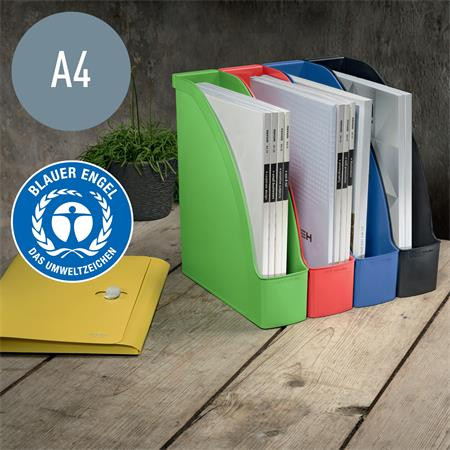 Iratpapucs, műanyag, A4, LEITZ "Recycle", kék