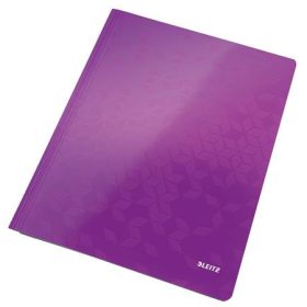   Gyorsfűző, laminált karton, A4, LEITZ "Wow", lila