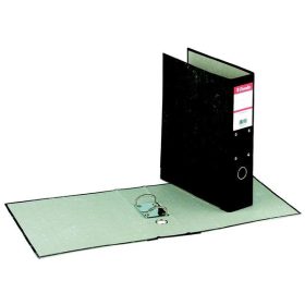   Iratrendező, 70 mm, A4, karton, függőmappákhoz, márványos, ESSELTE, fekete