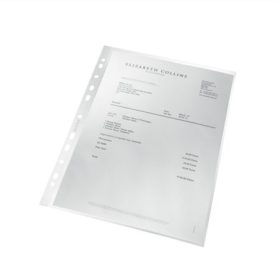   Genotherm, felül és belső oldalon nyitott, lefűzhető, A4, PP, 140 mikron, narancsos felület, LEITZ "Recycle"