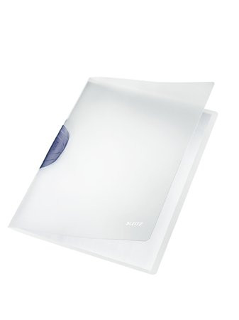Gyorsfűző, klipes, PP, A4, LEITZ "ColorClip Magic", szürke