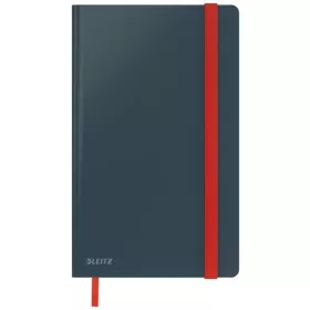   Beíró, A5, vonalas, 80 lap, keményfedeles, LEITZ "Cosy Soft Touch", bársonyszürke