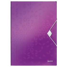 Gumis mappa, PP, A4, LEITZ "Wow", lila